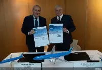Left to right: ITA Airways Executive President, Alfredo Altavilla, and Airbus Chief Commercial Officer and Head of Airbus International, Christian Scherer