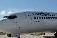 Aereo B-737/300 della compagnia Luminwings atterrato all'aeroporto "Gino Lisa" di Foggia il 23 settembre 2022
