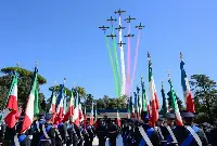 Centenario AMI, Roma 28 marzo 2023: sorvolo aerei "Frecce Tricolori" sulla capitale a conclusione delle celebrazioni svoltesi sulla Terrazza del Pincio