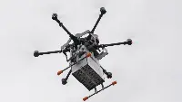 Primi voli con un drone per trasporto sangue per analisi